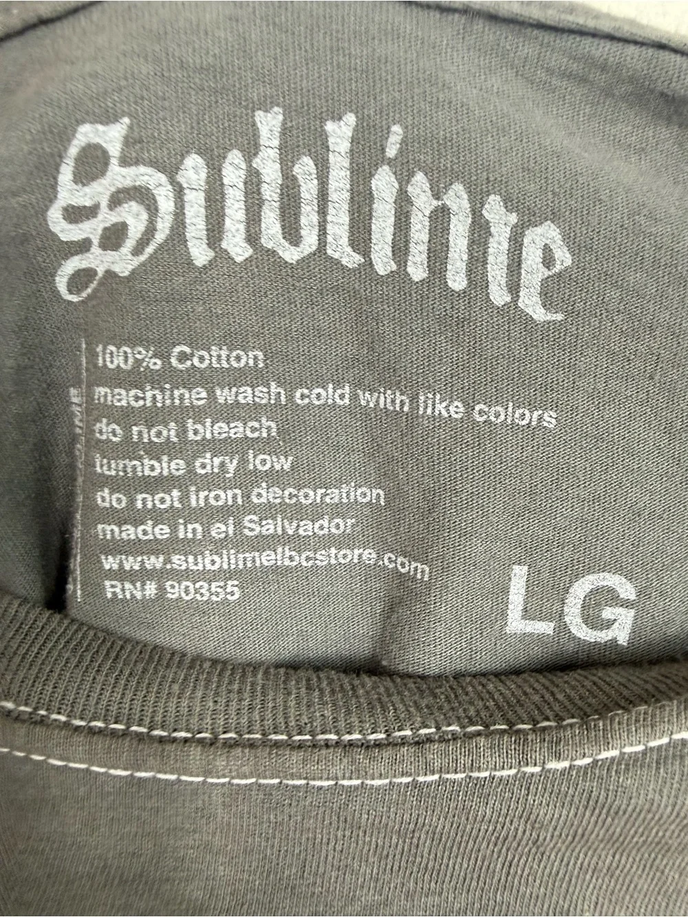 Sublime Sun Face Graphic Tee Mens Large Charcoal Gray Cotton Music Punk Rock